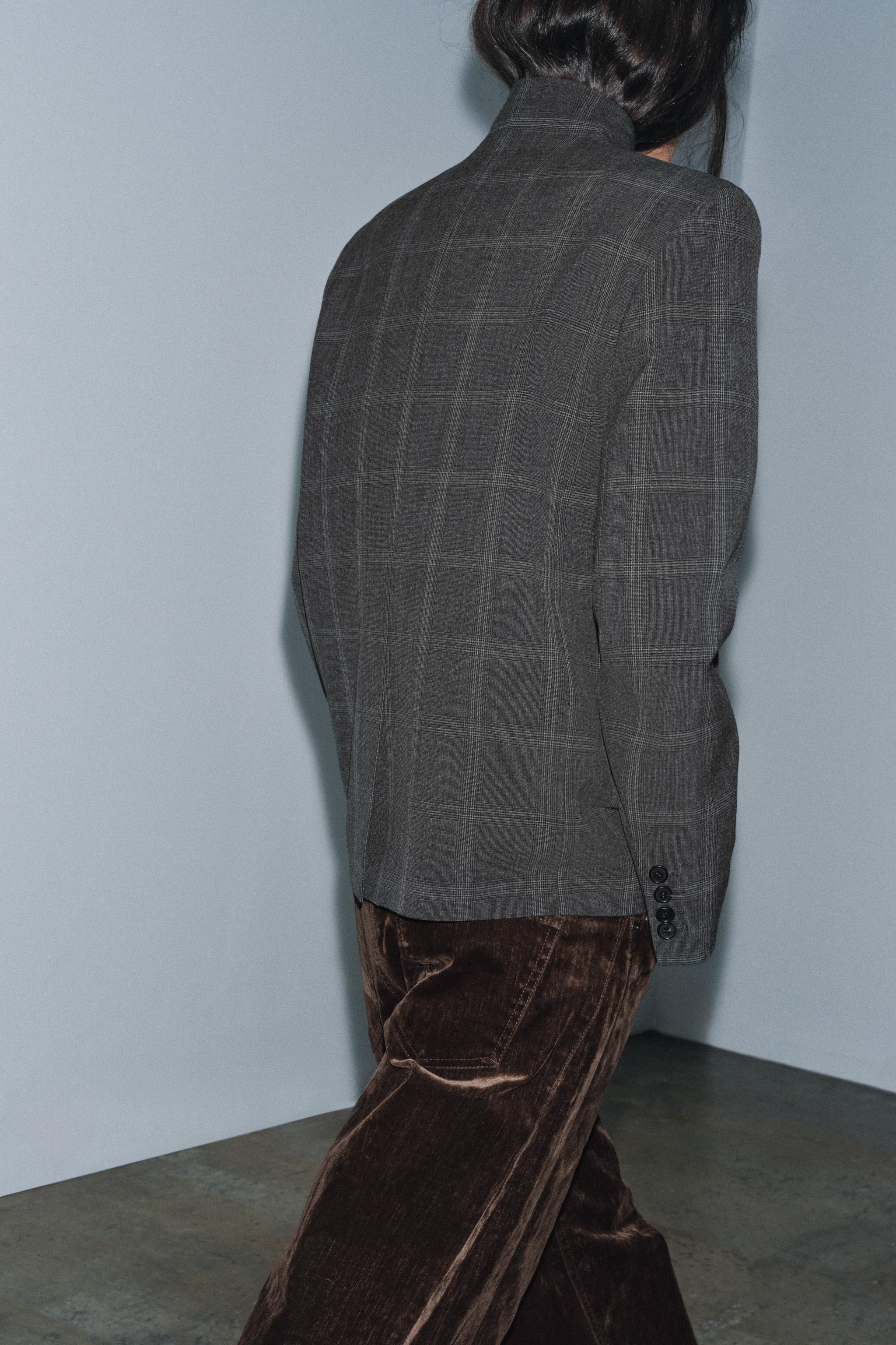 PLAID BLAZER ZW COLLECTION LIMITED EDITION